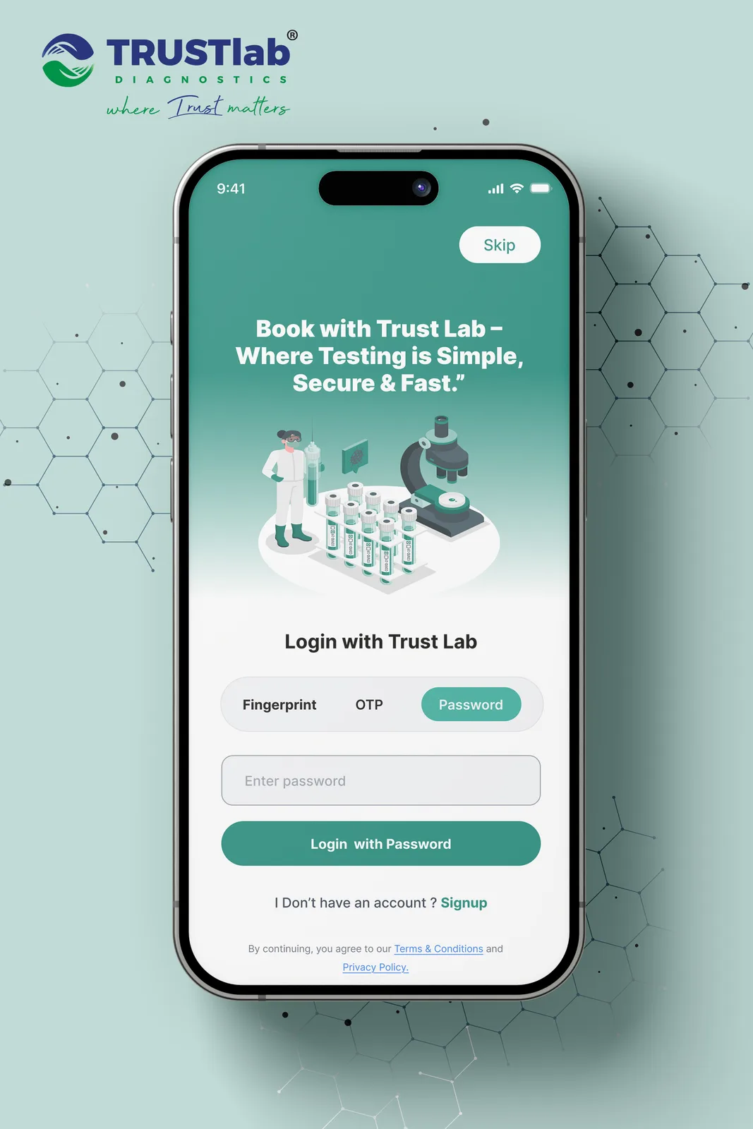 TrustLab Diagnostics — Healthcare project by Techland IT Solutions