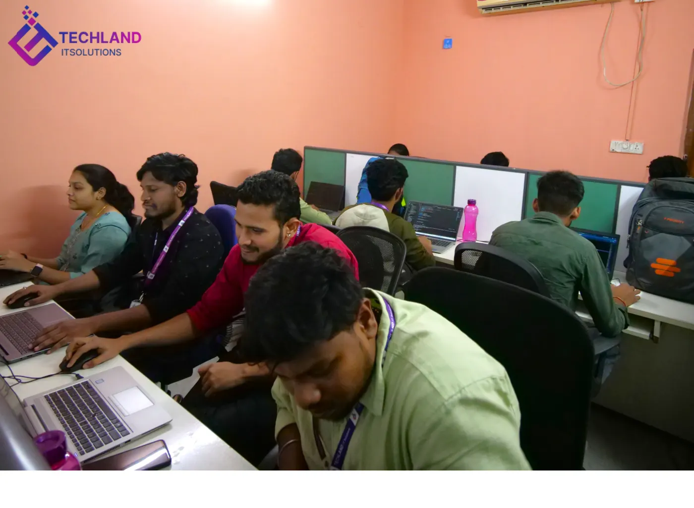 Heads down — the team at Techland IT Solutions