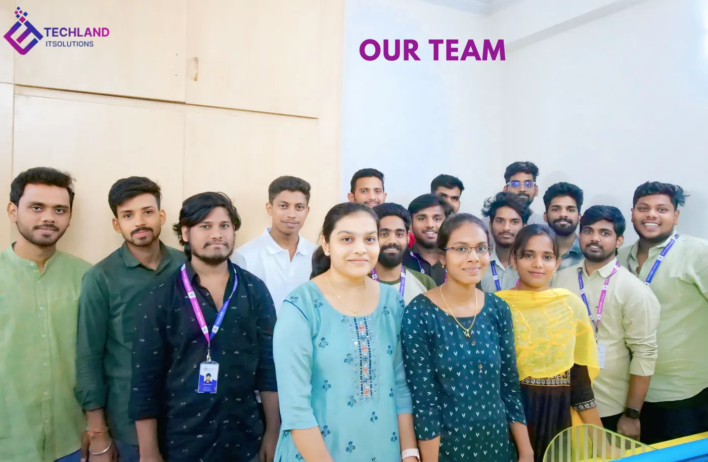 Everyone, in one frame — the team at Techland IT Solutions
